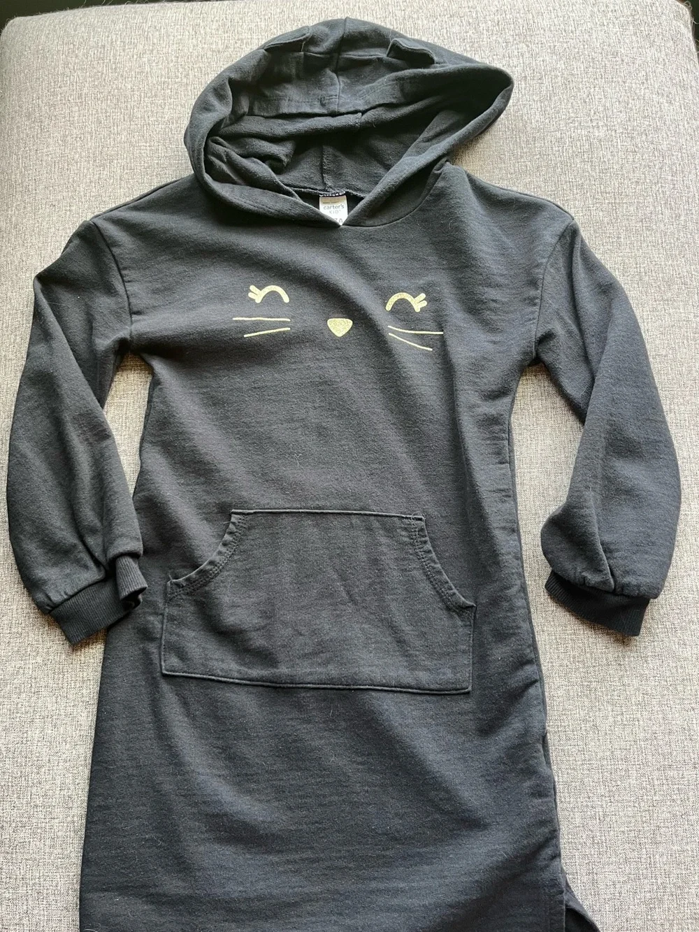 Carters size 7 cat sweatshirt dress